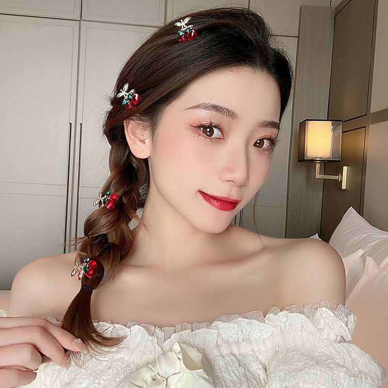 Kẹp Tóc Hình Quả Cherry Dễ Thương Phong Cách Hàn Quốc 2022 Cho Nữ