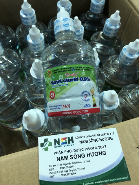 Chai Nước muối sinh lý 0.9% 500ml Tomihu