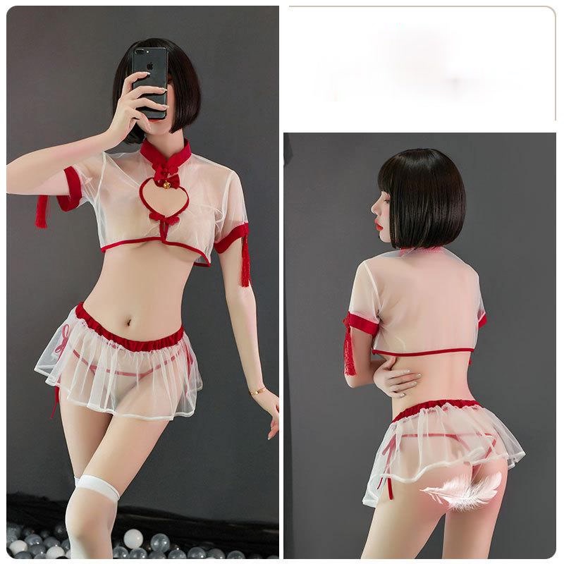 Bộ Sườn Xám Cổ Trang Gợi Cảm Sexy Khoét Ngực Quyến Rũ MS825 [CWEAR.SEXY_ĐỒ NGỦ & NỘI Y CAO CẤP] | BigBuy360 - bigbuy360.vn