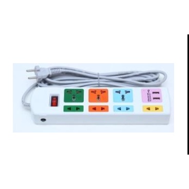 Ổ cắm điện đa năng có USB Honjianda 0448B 3.300W dây 3 mét an toàn chống quá tải