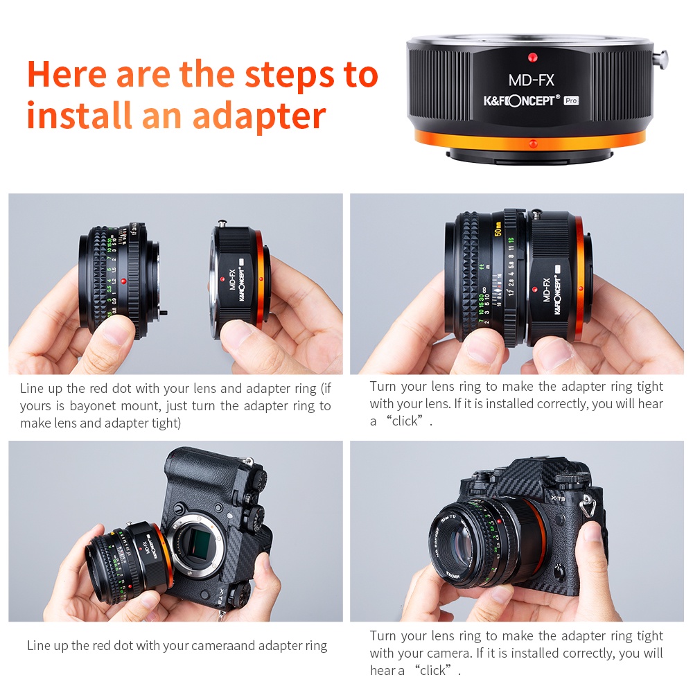 Ngàm Chuyển Đổi Ống Kính Minolta MD MC Sang Fuji FX Camera X-M1 X-T2