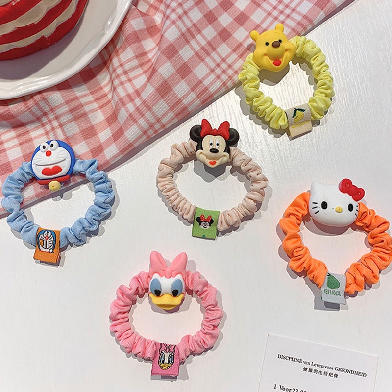 1PC Cute Animal Sweet Hair Ring Scrunchies Ponytail Holder Hair Accessories Elastic Hair Rubber Bands Soft Girls Hair Tie Rope