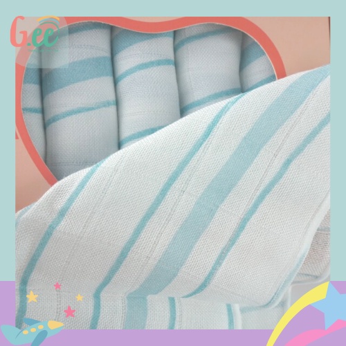 Set 5 khăn sữa sợi tre in hình (30x30) gee- mềm mịn kháng khuẩn cho bé