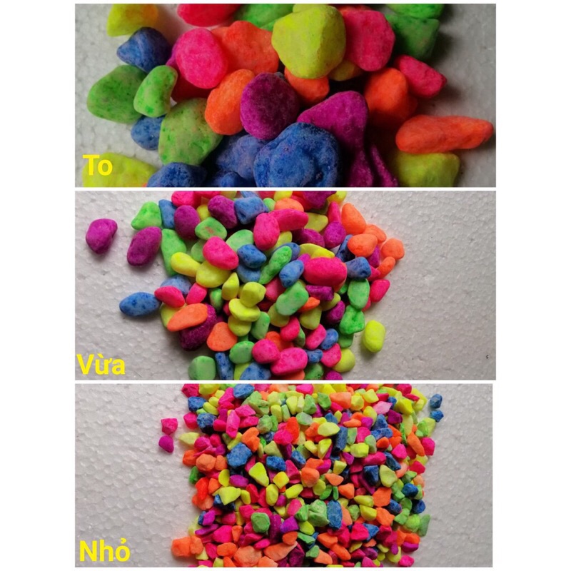 Sỏi sắc màu trang trí bể cá, bỏ lọ hoa derco cực xinh, hàng đẹp và có sẵn