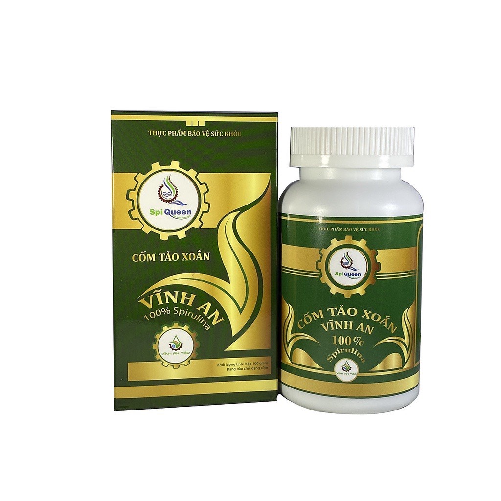 Tảo xoắn, Dạng Cốm Cấy Nano Trắng Da Đẹp Da Mờ Thâm Nám Vĩnh An Hộp Chính Hãng.