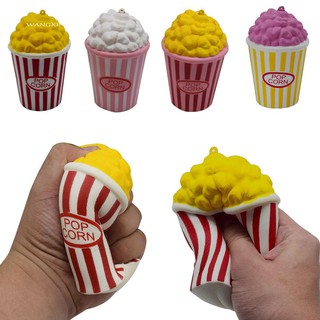 WX_Soft Popcorn Cup Squishy Slow Rising Kids Adults Squeeze Toys Stress Reliever