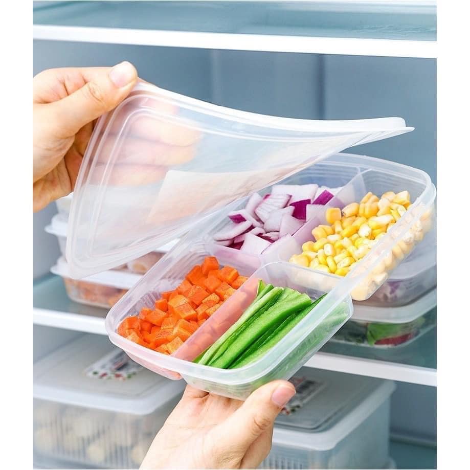 HỘP ĐỰNG THỰC PHẨM, HỘP CƠM CHIA 4 NGĂN CÓ NẮP ĐẠY VỆ SINH SẠCH SẼ