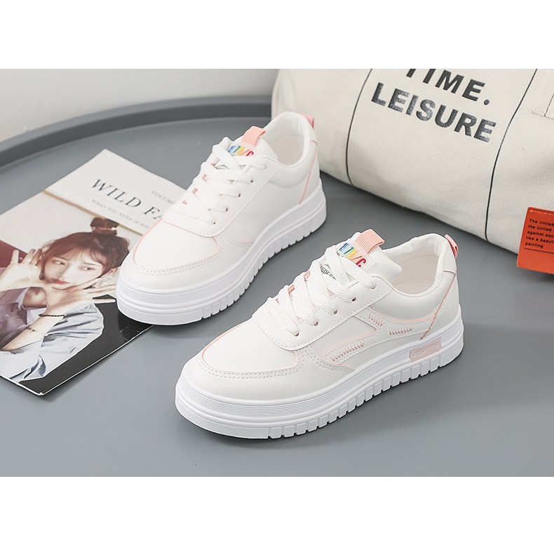 Sneaker Nữ Giày Bata Nữ Giày ULZZANG đế phẳng 3P Hoạ Tiết