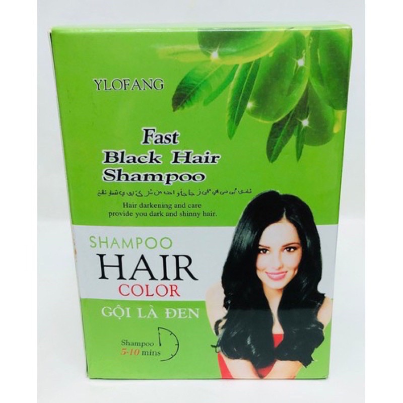 Dầu gội đen tóc thảo dược( hộp 10 gói)