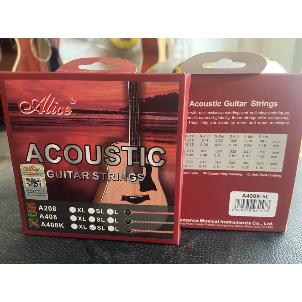 Dây đàn guitar acoustic Alice A408K (Chính Hãng)