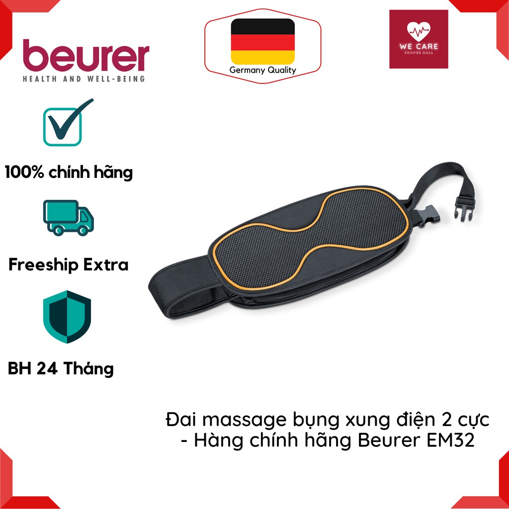 ⚡️CHÍNH HÃNG⚡️ ĐAI MASSAGE BỤNG BEURER EM32 - Đai massage bụng  xung điện 2 cực