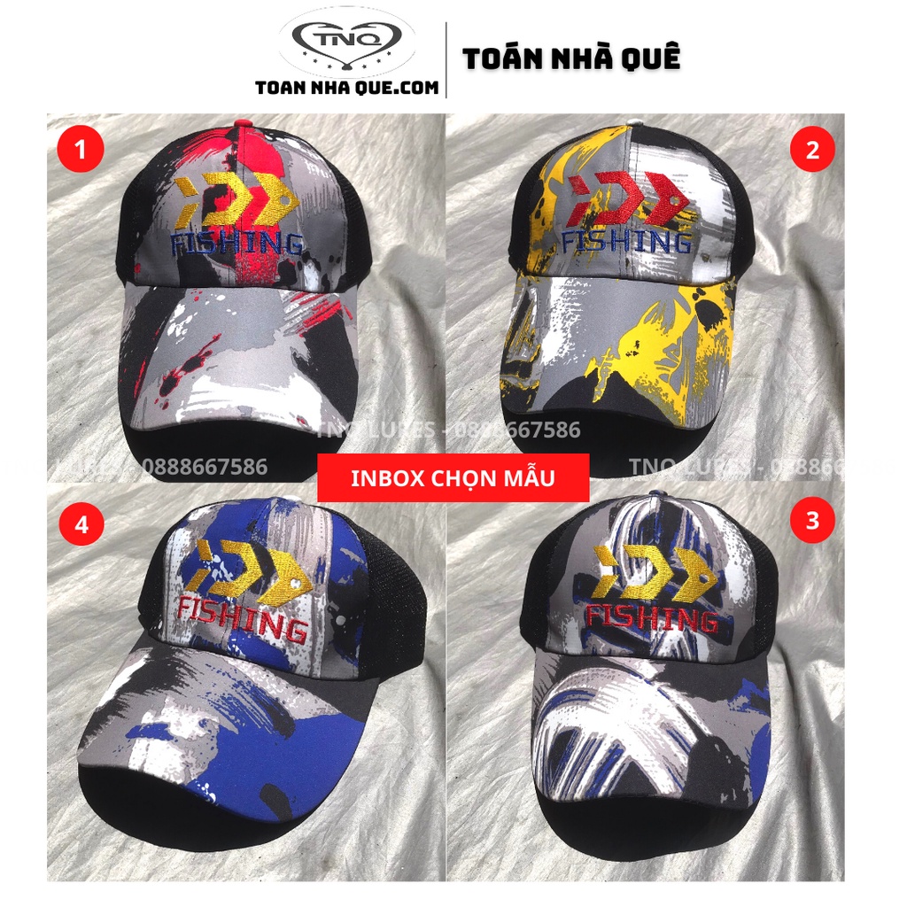 Mũ lưỡi trai Daiwa đội đi câu TNQ LURES - TOÁN NHÀ QUÊ ( Giao màu ngẫu nhiên )