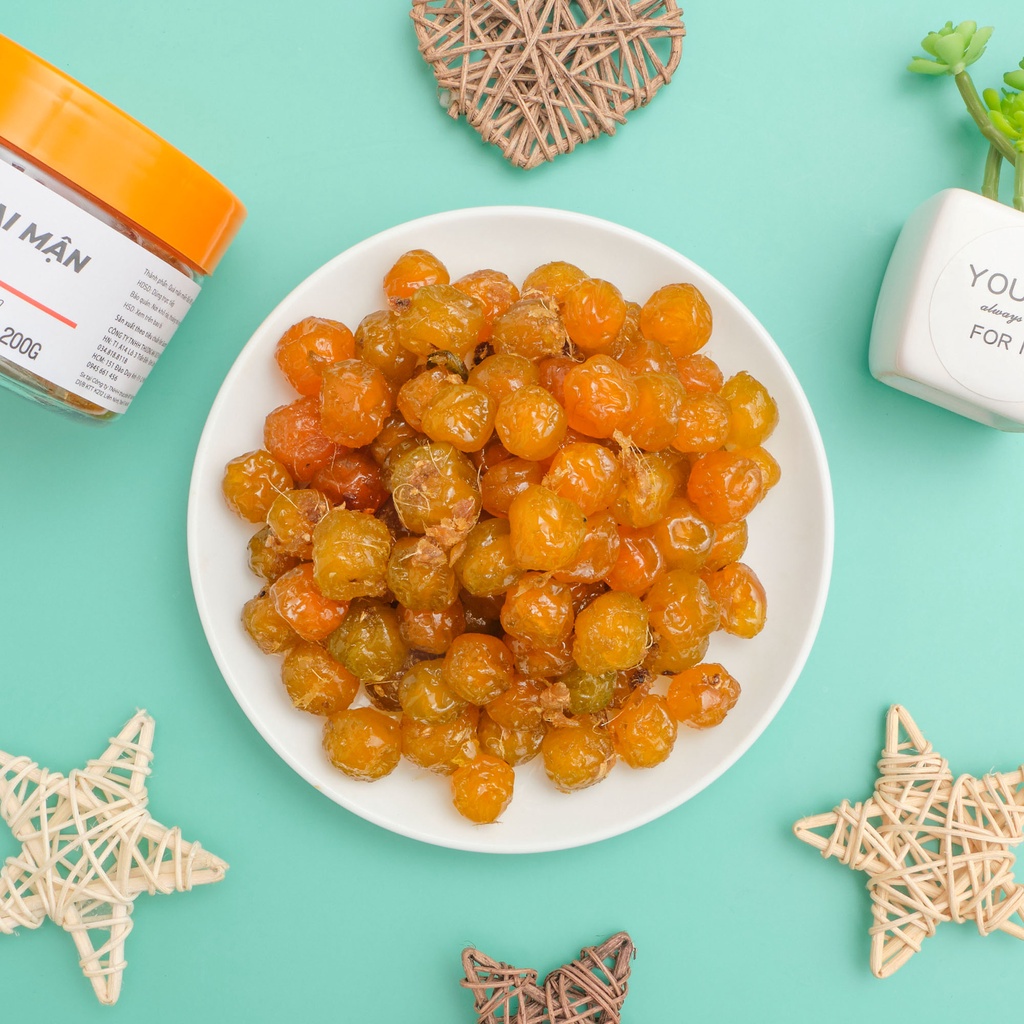 Ô mai mận xào gừng VIETGOURMET, ô mai vị chua ngọt đặc sản Hà Nội hộp 200gr, quà tặng ăn vặt