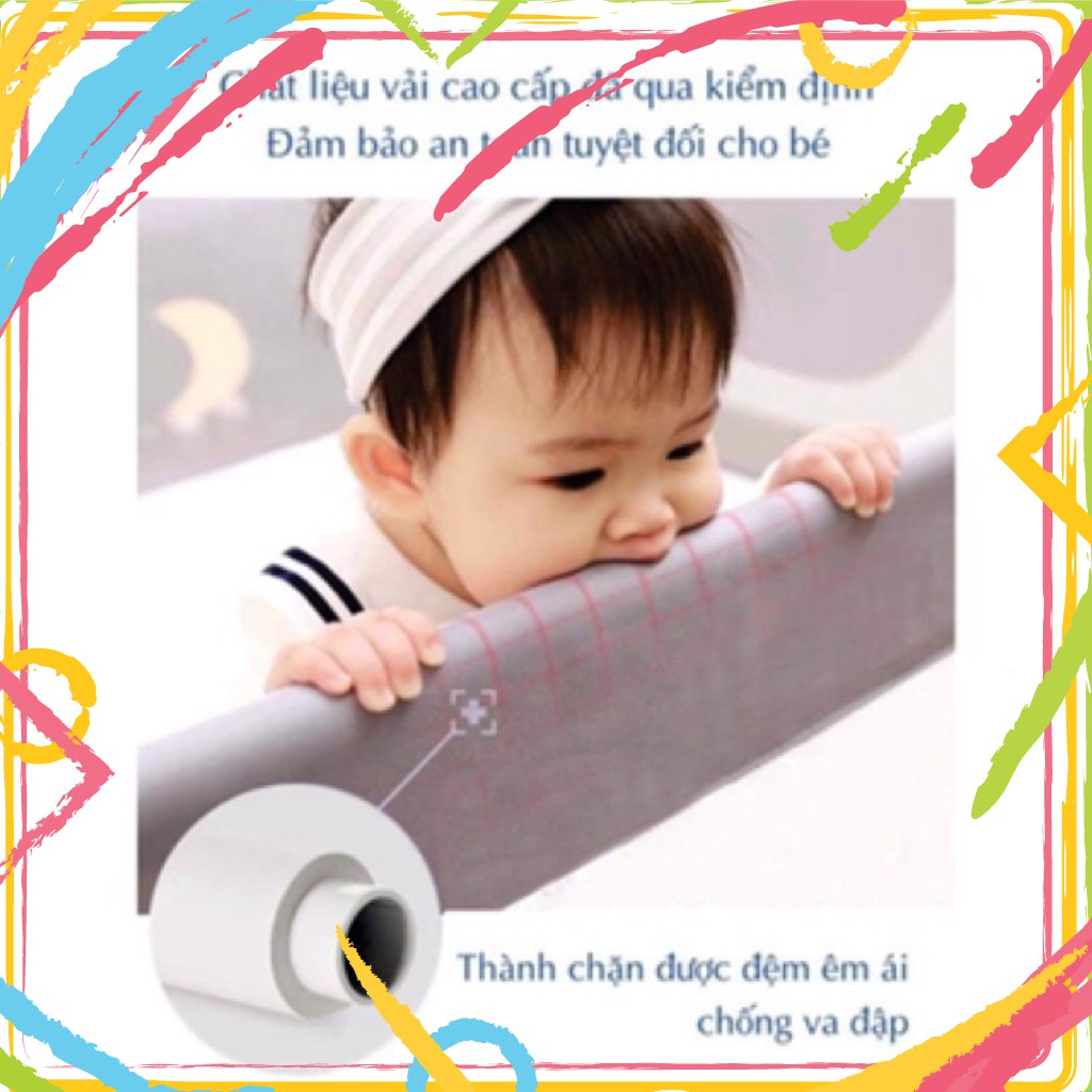 tuan000016 THANH CHẮN GIƯỜNG UMOO CHẮN CHẮN BỀN ĐẸP BẢO VỀ AN TOÀN CHO BÉ KÍCH THƯỚC M6/M8/2M/2M2 tuan000016