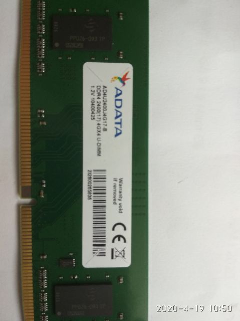 Ram 4g buss 2400 adata bảo hành 12 tháng