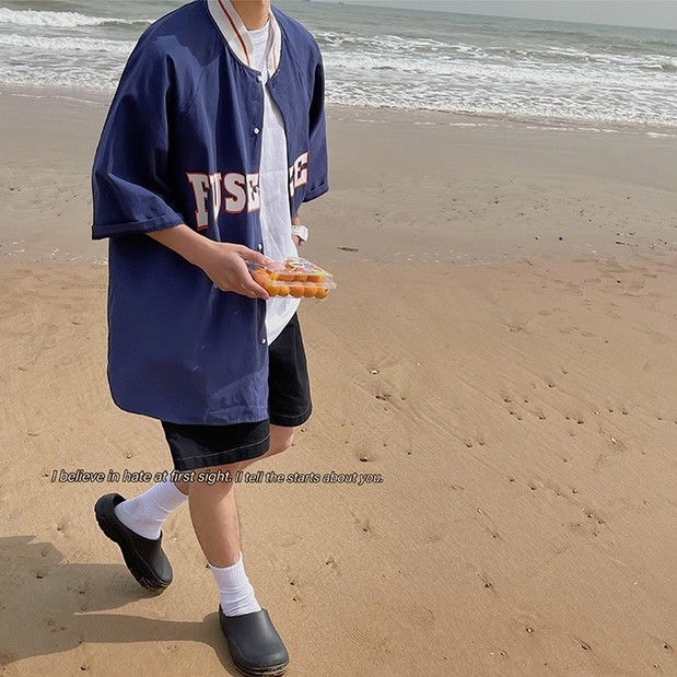 Áo sơ mi ngắn tay dáng rộng thoải mái dành cho nam | BigBuy360 - bigbuy360.vn