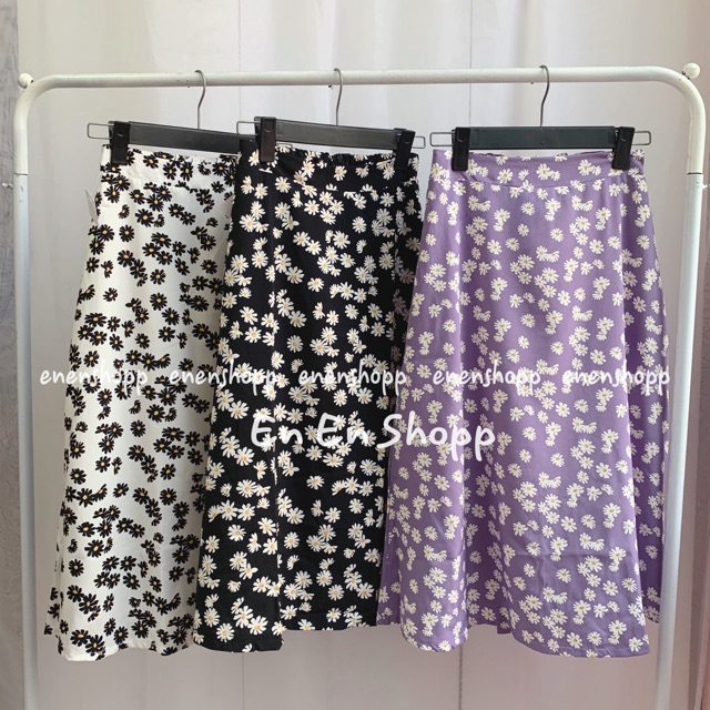 [ẢNH THẬT]Set chân váy hoa cúc &amp; áo thun