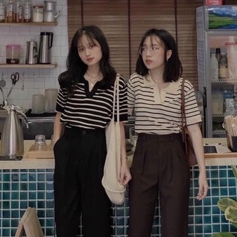 Áo Polo Len Nữ Cổ Bẻ, Sơ Mi Nữ Tay Ngắn Hàn Quốc