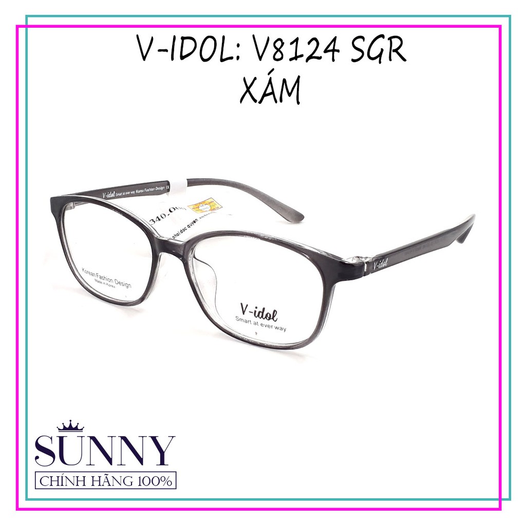Gọng kính chính hãng V-idol V8124 màu sắc thời trang, thiết kế dễ đeo bảo vệ mắt