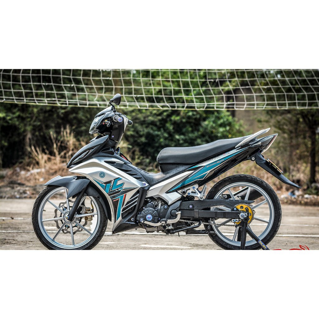 Tem trùm Exciter 135 LC Xanh Bạc Candy, độ team decal xe máy ex dán đời 2011-2014