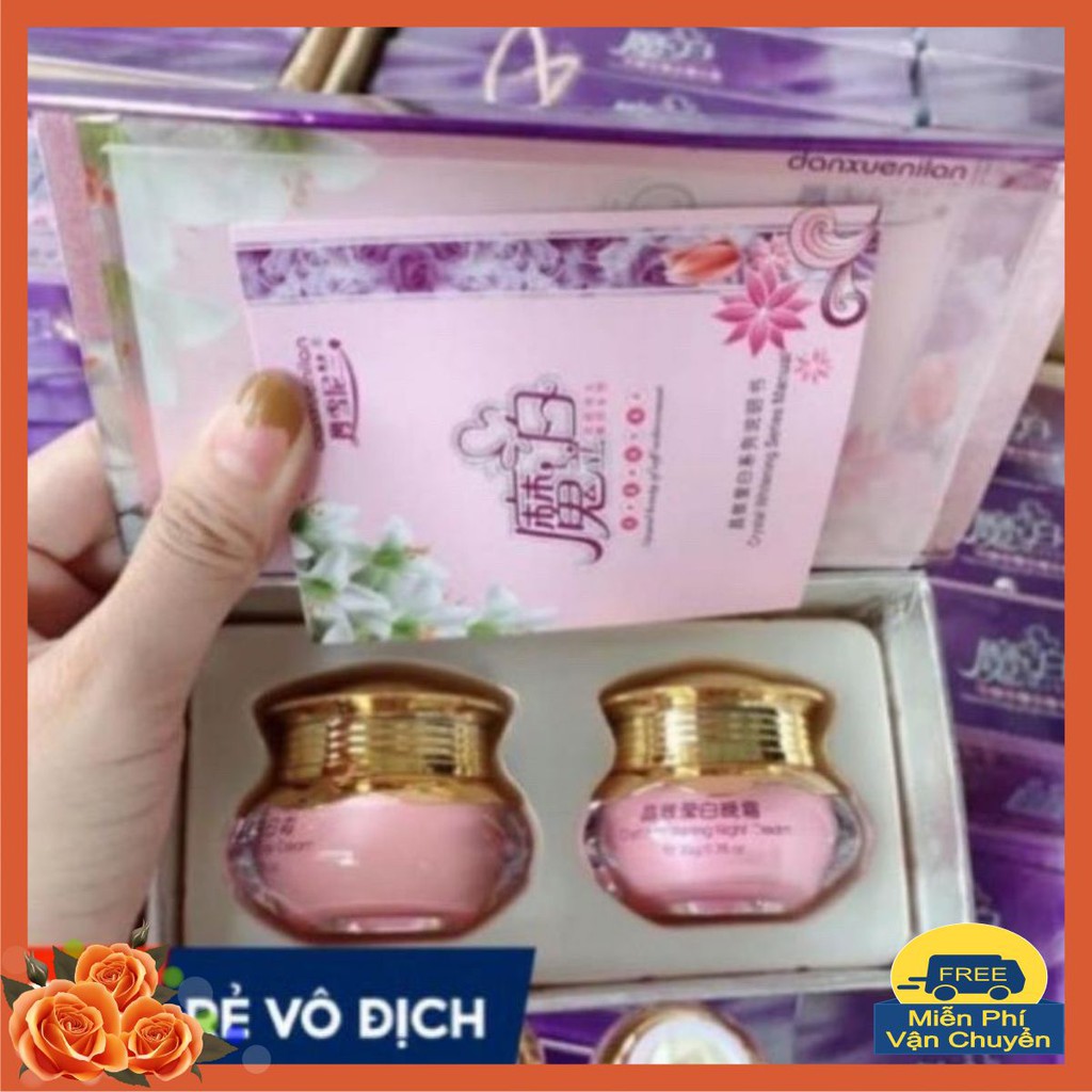 combo bội đôi kem hoàng cung hồng chính hãng (kem ngày và kem đêm  giành cho da nhạy cảm)