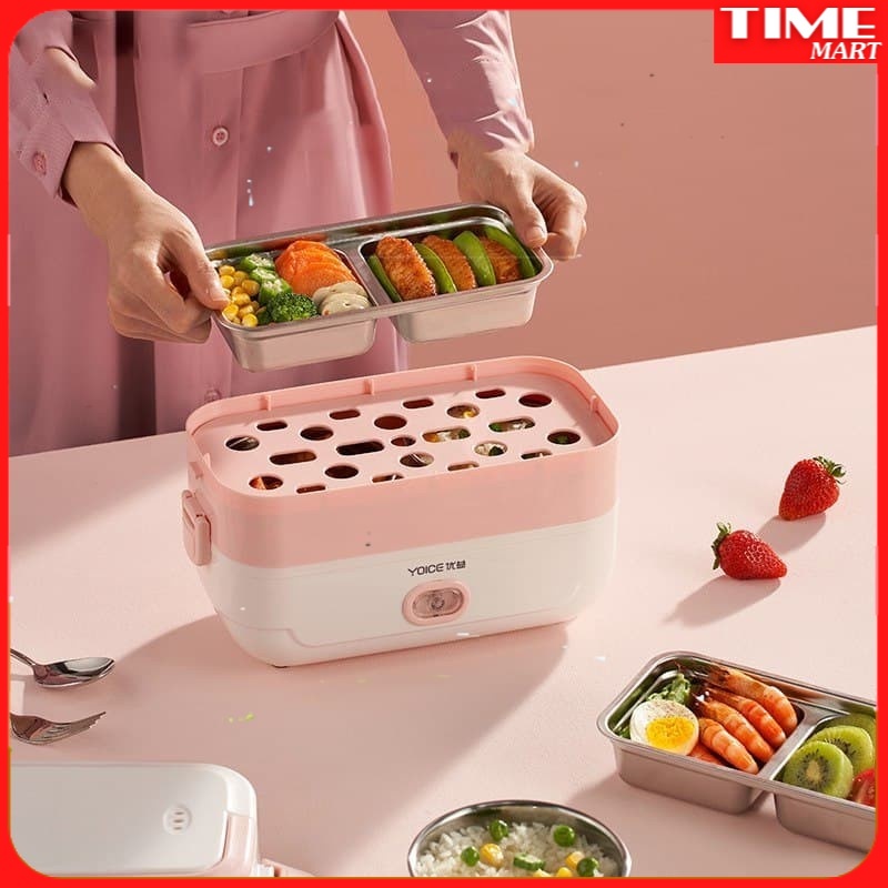 Hộp cơm giữ nhiệt hâm nóng đa năng Yoice YOICE VUÔNG Y-FH5A  [TIME-MART]