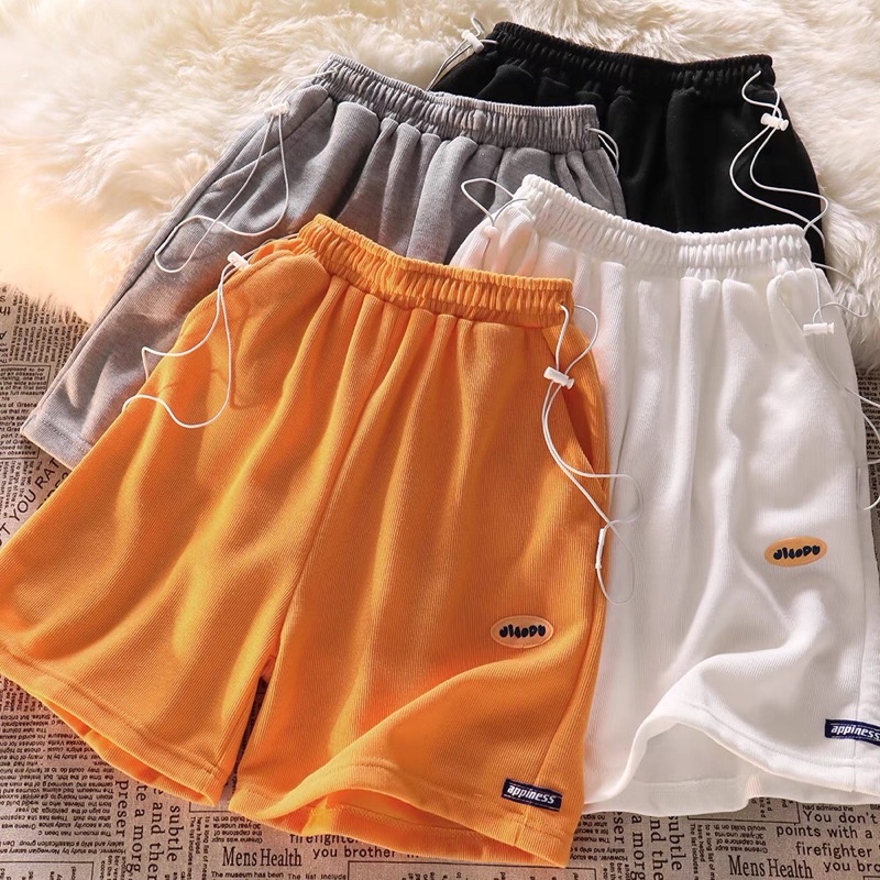 Quần short unisex cá tính cạp chun co dãn cài dây độc lạ Appiness