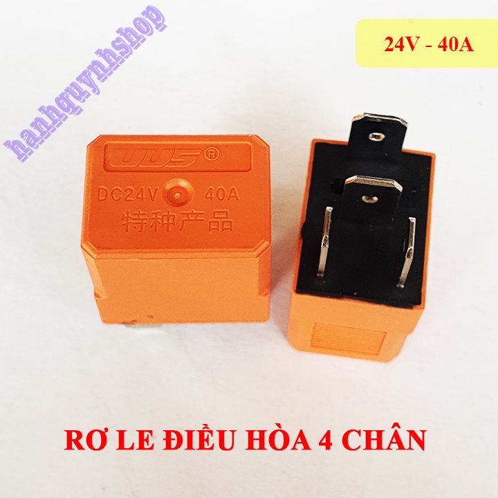 Rơ le điều hòa ô tô 4 chân 12V 40A hoặc 24V 40A màu cam loại 1 (giá bán 1 cái)