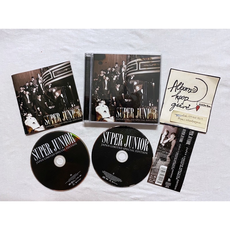 Super Junior album Nhật Japan Limited Edition đã khui seal, gồm CD DVD kèm mini booklet như hình.