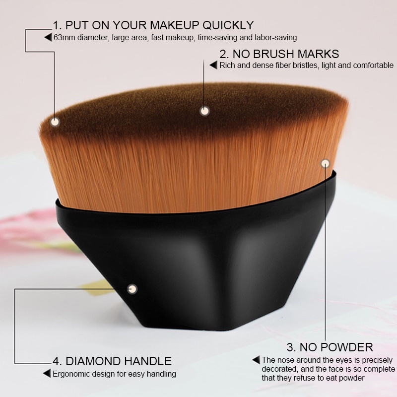 Makeup Brush Six Corner Foundation for Liquid Cosmetics Brushes SetBlush Brush Makeup Brush