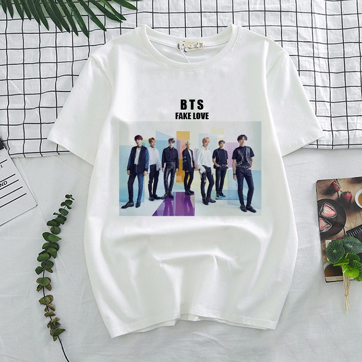 Áo thun trẻ em hình BTS chất Cotton mềm mịn