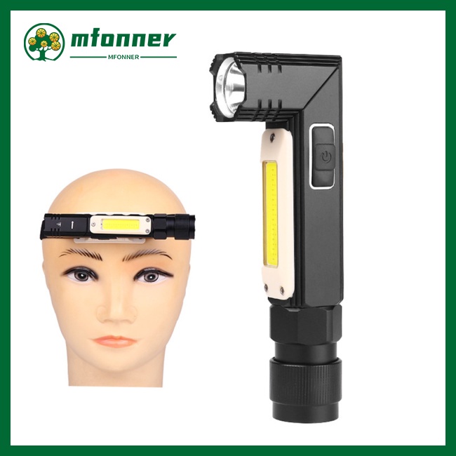 Đèn Pin 10000lm Led Cob Siêu Sáng Chống Thấm Nước 90 Độ