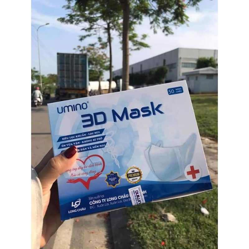 [ HỘP 50 CÁI] KHẨU TRANG KHÁNG KHUẨN 3D MASK UMINO CÔNG NGHỆ ĐẾN TỪ NHẬT BẢN