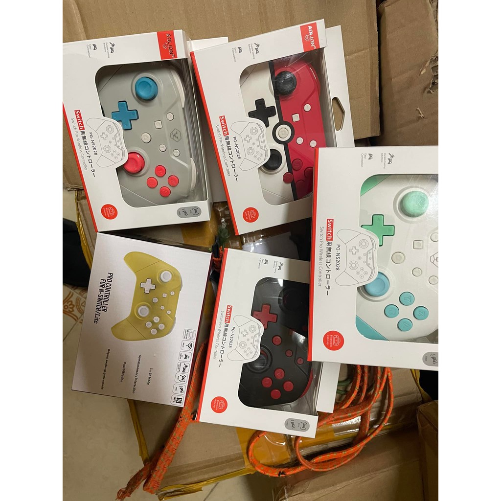 Tay cầm chơi game Nintendo Switch pro controller AOLION - Full tính năng WAKE UP, NFC, TURBO, RUMBLE