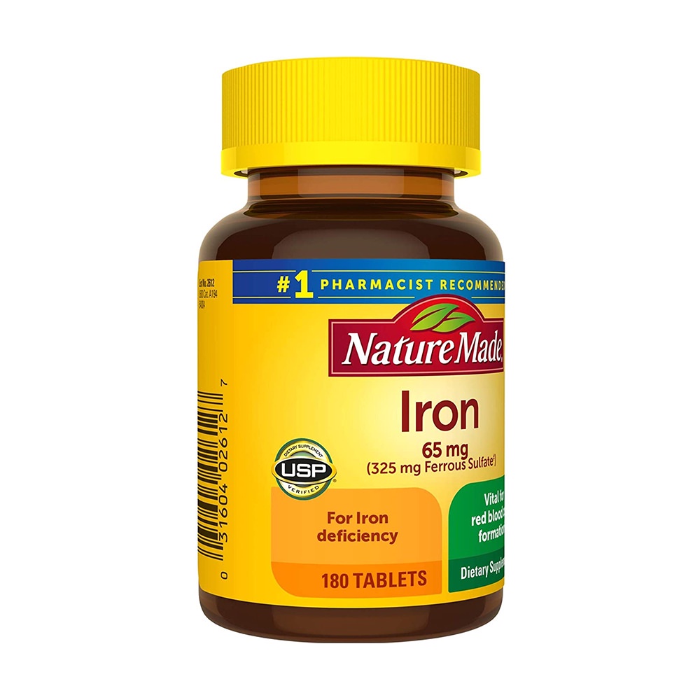 Viên uống bổ sung sắt Nature Made Iron 65mg 365 viên của Mỹ