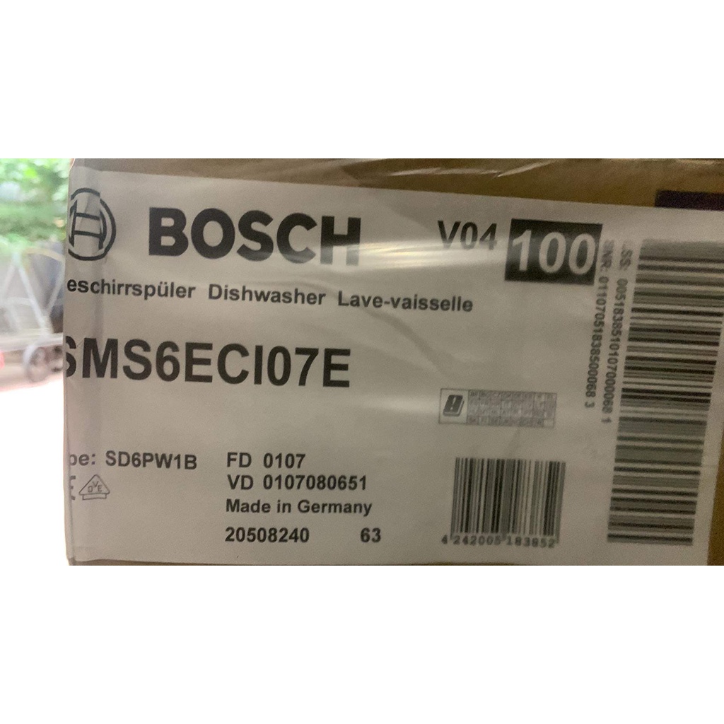 MÁY RỬA BÁT ĐỘC LẬP BOSCH SMS6ECI07E SERIE 6