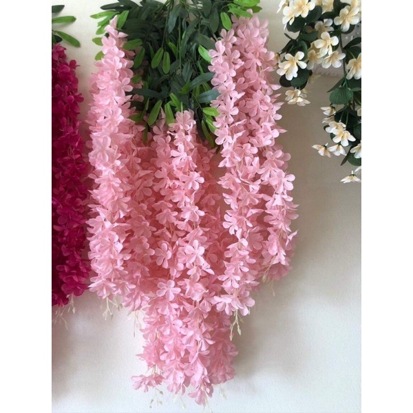 cành hoa đằng tử giả dài 110cm _ hoa giả bằng lụa trang trí lễ Tết decor nhà đẹp