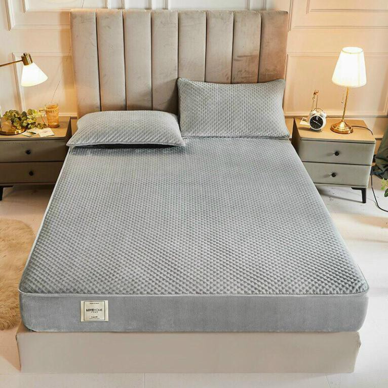 Bộ ga gối nỉ nhung ong 3 món 2mx2m2