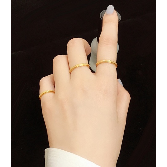 [FreeShip] Nhẫn nữ Titan 3 màu phun cát J4-310 - CAM KẾT KHÔNG BAY MÀU