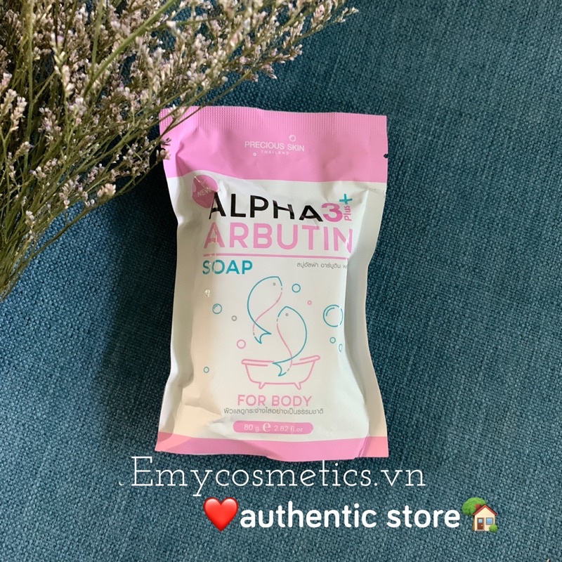 [Hàng Chính Hãng] Mẫu Mới Xà Phòng Kích Trắng Alpha Arbutin Collagen Soap Thái Lan 80gram