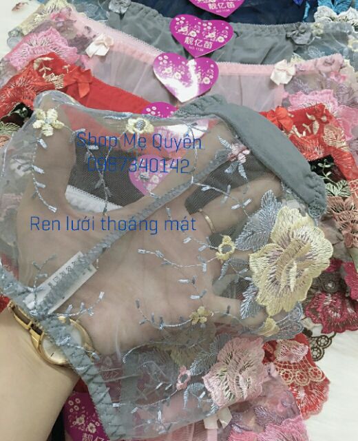 Combo 10 Quần lót Ren thêu 4D cao cấp