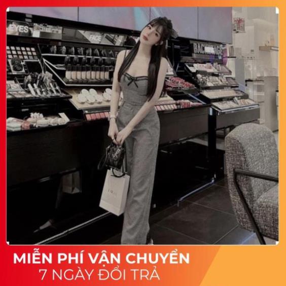 [ 𝐅𝐑𝐄𝐄 𝐒𝐇𝐈𝐏 ] SÉT BỘ KẺ CARO 2 DÂY REN NƠ NGỰC MIX QUẦN SUỐNG ỐNG RỘNG