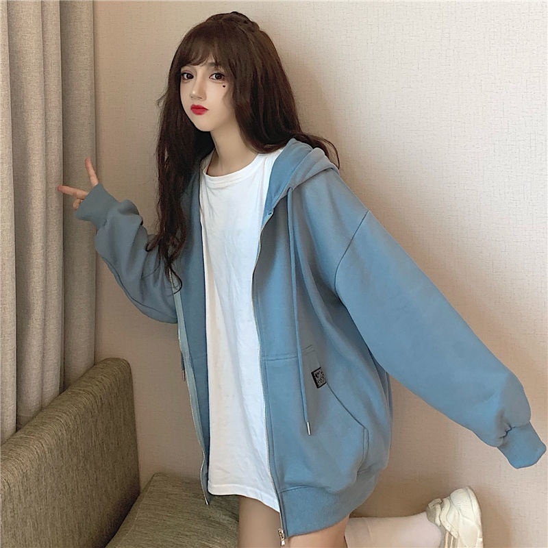 Áo Hoodie Thể Thao Dáng Rộng Thiết Kế Mới Thời Trang Theo Phong Cách Hàn Quốc Dành Cho Nữ