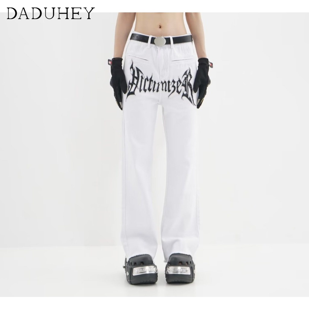 DaDuHey American Hiphop Wide Leg Skinny Loose Jeans Baby Boy and Girl Summer Trendy Fashion Embroidered Slacks