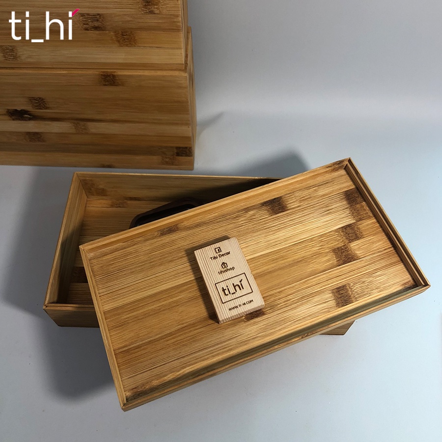 Hộp tre đựng đồ đa năng 32.5x16.5x7cm