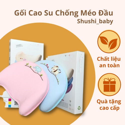 Gối Cao Su Non Cho Bé Chống Bẹp Méo Đầu Hiệu Quả Hàng Chính Hãng Chất Lượng Cao