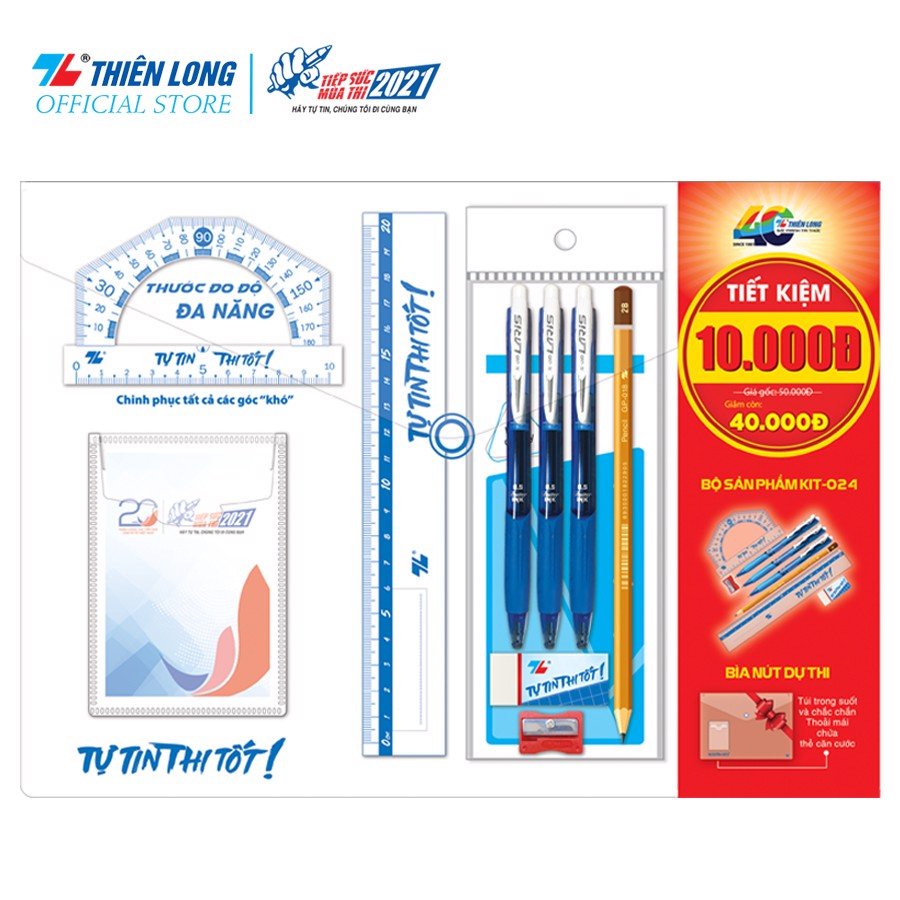 Bộ sản phẩm Thiên Long tiếp sức mùa thi KIT-024