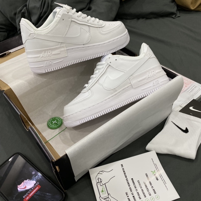 GIÀY AF1 SHADOW ALL WHITE 1:1 SC [ FULL BOX + FREE SHIP ] | BigBuy360 - bigbuy360.vn