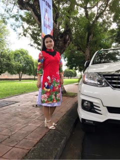 Áo dài cách tân mẹ và bé pha lưới