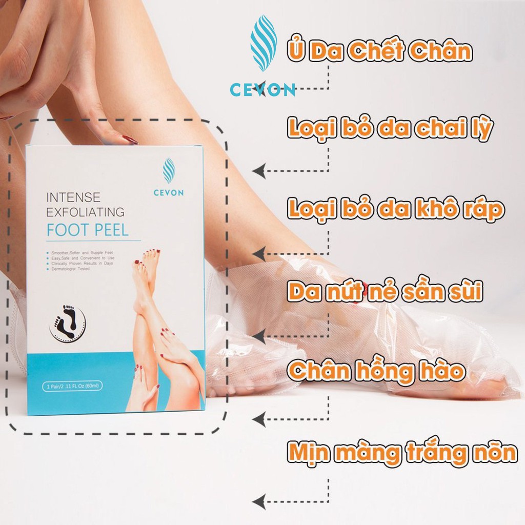 Hộp 1 đôi  2 miếng Ủ DA CHẾT CHÂN  FOOT PEEL, thương hiệu CEVON,  xuất xứ Korean